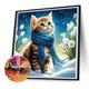 thumbnail image 5 of Pintura de diamante 5D DIY, bufanda redonda completa, Kit de gato, decoración del hogar, 30x30cm, 5 of 9