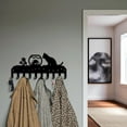 thumbnail image 4 of IVV Kitty-Themed Metal Wall Rack with 10 Hooks – Black Metal Organizer Featuring Adorable Cat & Goldfish Silhouettes, Wall-Mounted Key & Utility Hook Rack (1 Pack), 4 of 6