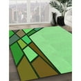 thumbnail image 3 of Ahgly Company Machine Washable Indoor Rectangle Transitional Dark Lime Green Area Rugs, 2' x 4', 3 of 7