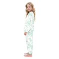 thumbnail image 4 of Fluffy Pajamas Set Fuzzy Winter Warm Pj Sets Pullover Tops and Long Pants Mint Green Rabbits Medium, 4 of 8