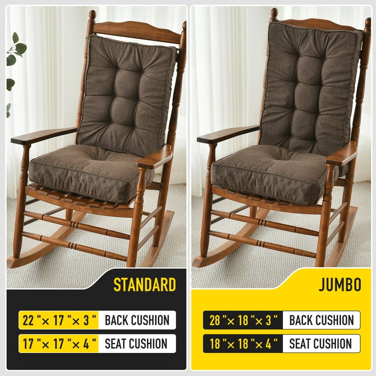 SUNROX Memory Foam Jumbo Rocking Chair Cushions, Set of Seat