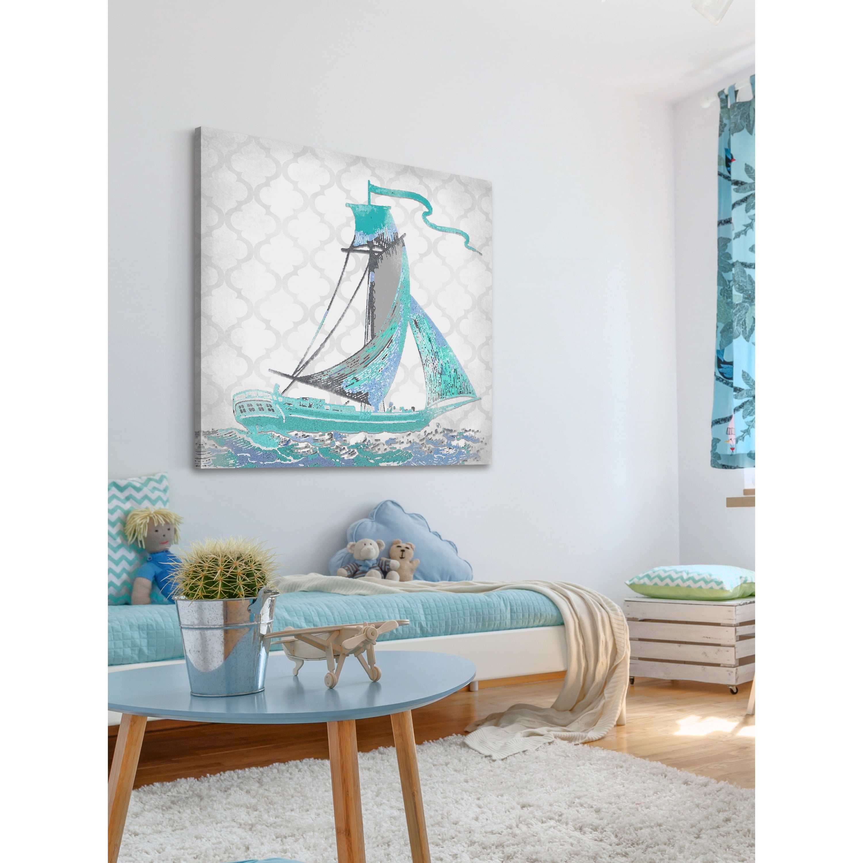 Marmont Hill "Ship 1" by Reesa Qualia Painting Print on Wrapped Canvas