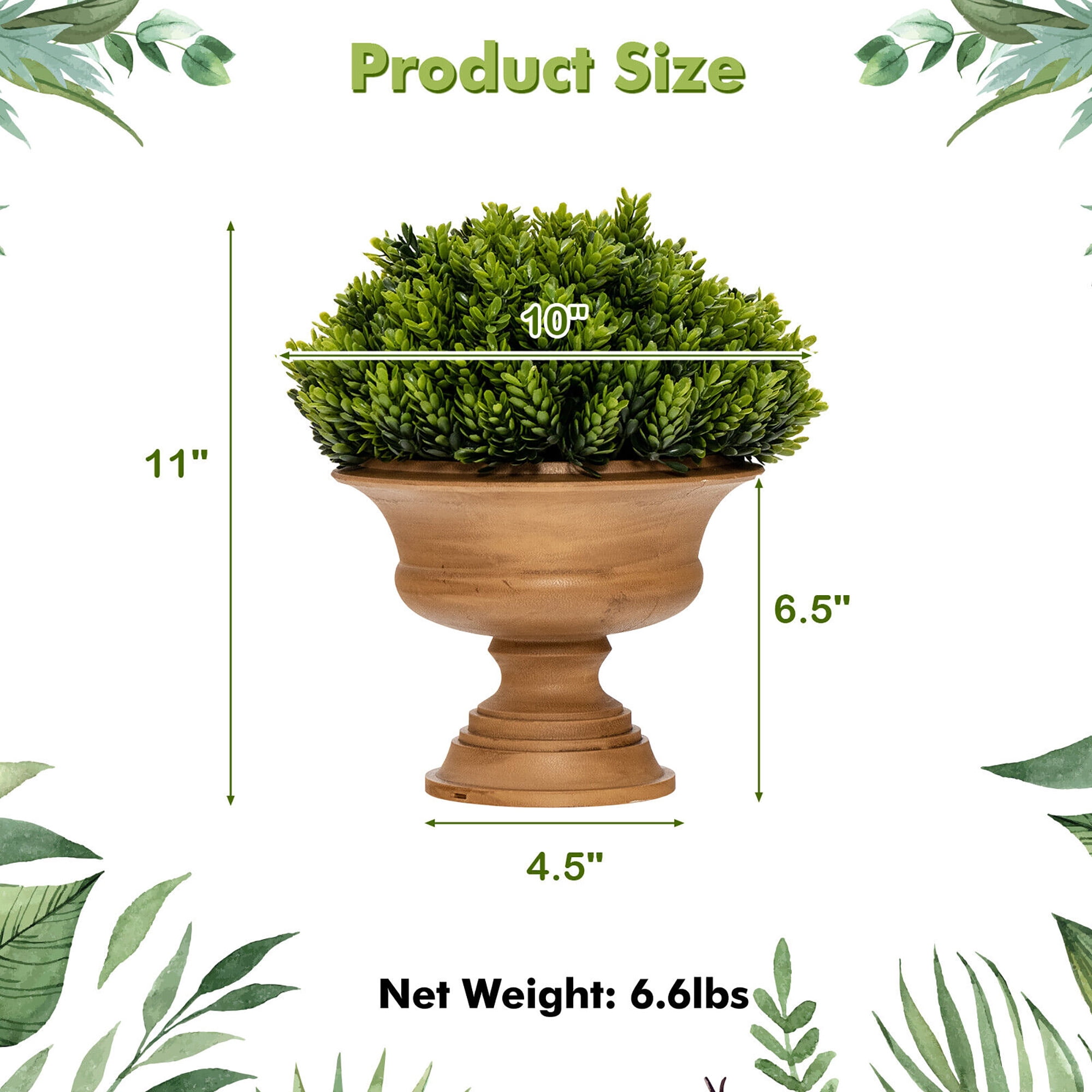 Gymax 4-Pack Artificial Plants Fake Mini Potted Plant Small Greenery Decor for Indoor