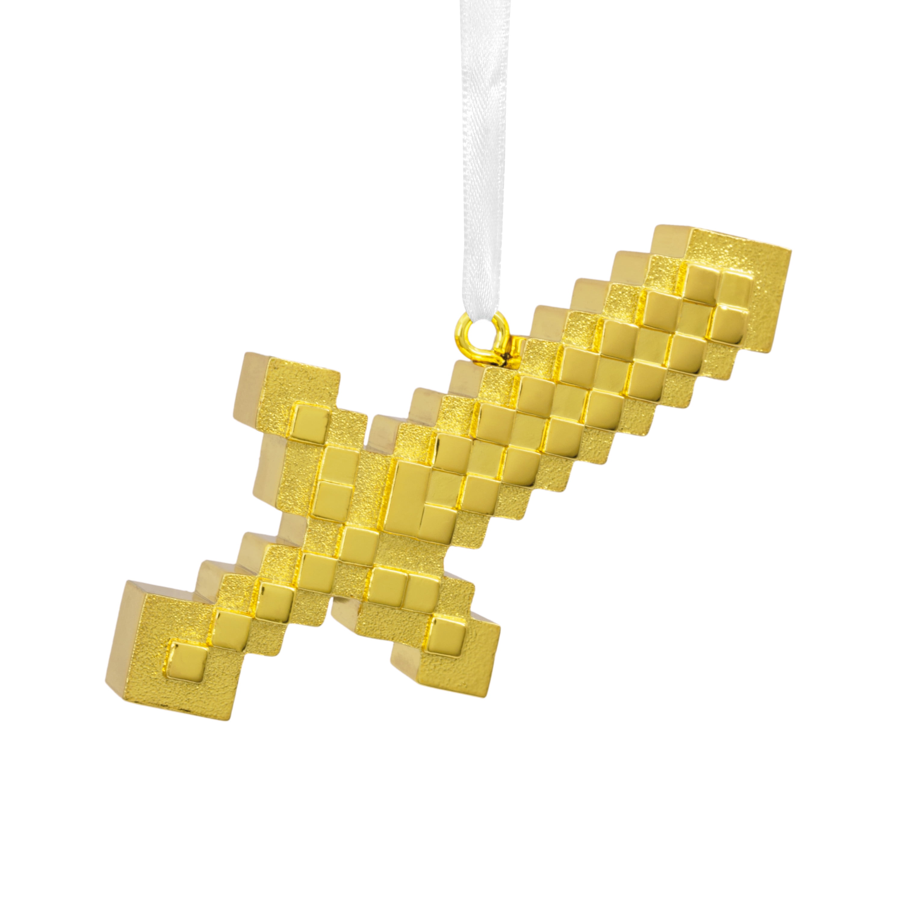 Hallmark Minecraft Gold Sword Metal Christmas Ornament