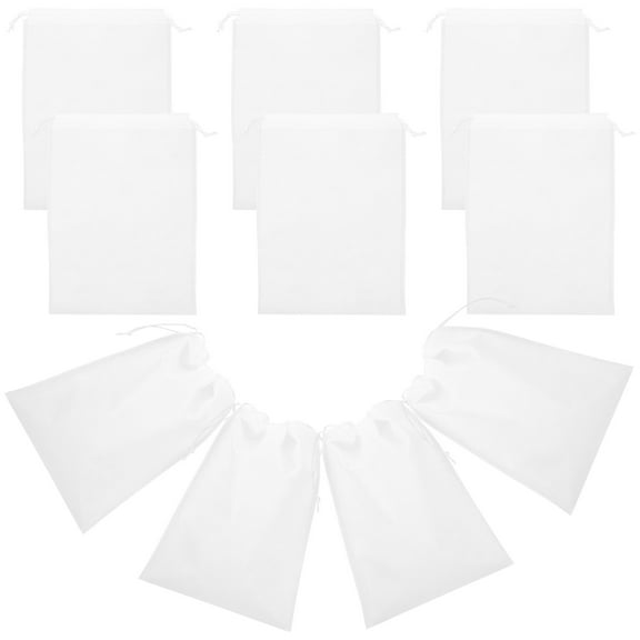 ETHZZLE 10Pcs White Purse Dust Bags Drawstring Storage Pouches for Travel Use