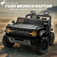 thumbnail image 3 of 24V 2 Seater Ride on Cars, Licensed Ford Bronco Raptor Powered Ride on Toys Truck with Remote Control, 4 Wheels Spring Suspension, Bluetooth, LED Light, Electric Cars for Kids Ages 3-8 Gifts, Black, 3 of 9