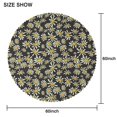 thumbnail image 2 of Round Tablecloth 60 Inch Floral Table Cover Daisy Wrinkle Free Kitchen Dining, 2 of 5