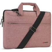 DOMISO 14 inch Laptop Sleeve Shoulder Bag Water-Resistant Protective Messenger Bag Business Briefcase Handbag for 14"