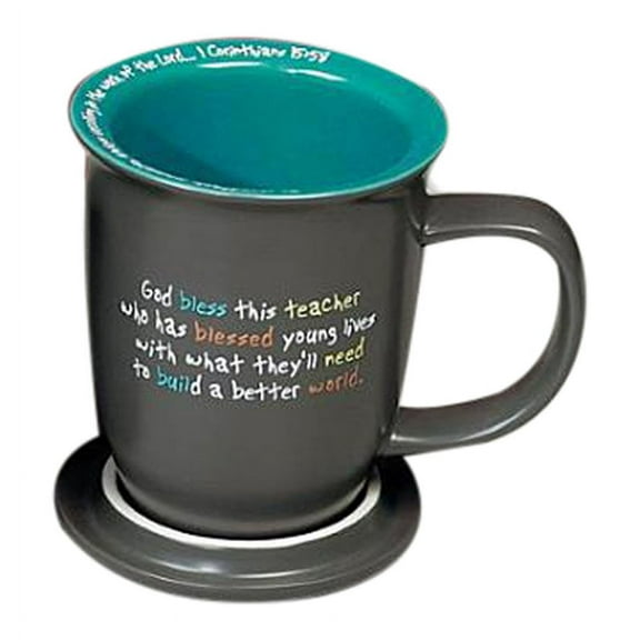 Collections Etc Prayer for a Teacher Ceramic Mug with Coaster