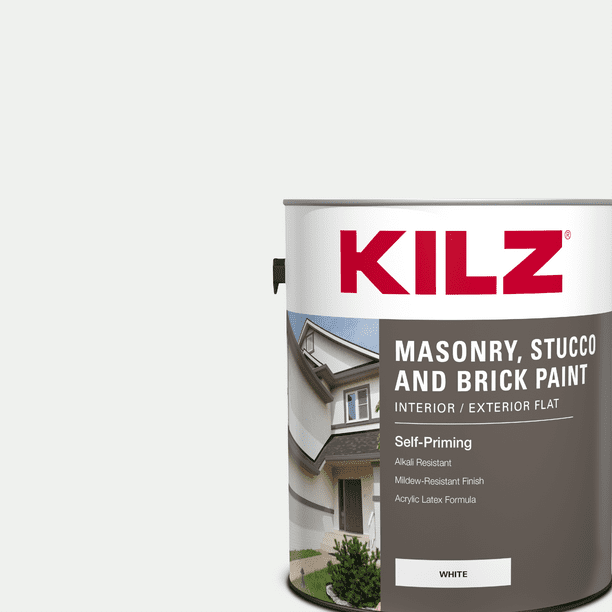 KILZ SelfPriming Masonry, Stucco and Brick Paint, Interior/Exterior