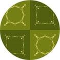 thumbnail image 1 of Ahgly Company Indoor Round Patterned Pistachio Green Area Rugs, 4' Round, 1 of 6