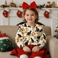 thumbnail image 3 of Xixirimido Black Cat Colorful Floral Print Toddler Girls Cozy Sweatshirt Long Sleeve Ruffle Accent Pullover Top Crewneck Graphic Sweater for Autumn & Winter, for 2-3T, 3 of 7