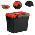 thumbnail image 6 of Miulika Fishing Seat Box, Fishing Tackle Storage Box, Rock Fishing with Rod Holder Portable Water Resistant Seatbox, Lure Fishing Box Red Lid, 6 of 9