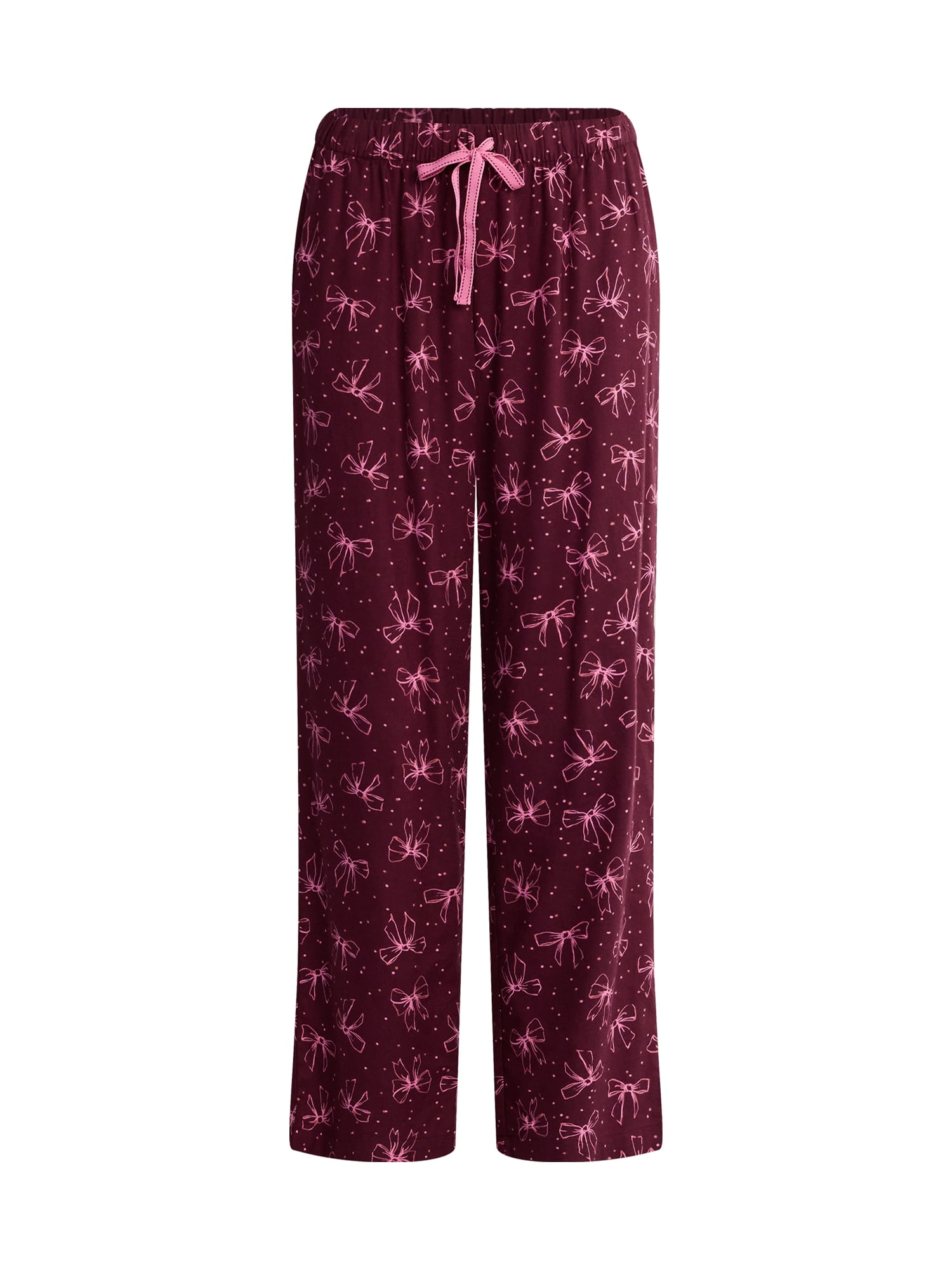 Joyspun Women's Flannel Sleep Pants, 30'' Inseam, Sizes XS-3X