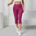 thumbnail image 6 of Yoga Pants Leggings Pocket Capri 3/4 High Waist Elastic Opaque Plus Size Sports Leggings With Side Pockets For Yoga Leisure Womens Pants, 6 of 6