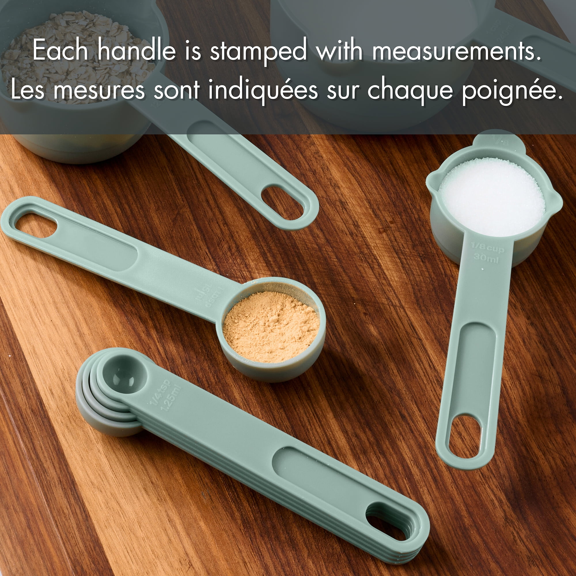 Way-to-Celebrate 10PC Measuring Cups and Spoon Set - Green