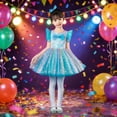 thumbnail image 2 of Enchanting Girls Sparkly Sequin Performance Dress, Sleeveless Crewneck Evening Gown with Tulle Tutu for Dance Shows, Stage Events and Birthday Parties, 2 of 4