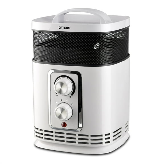Optimus H-7232 17" Oscillating Tower Heater with Thermostat