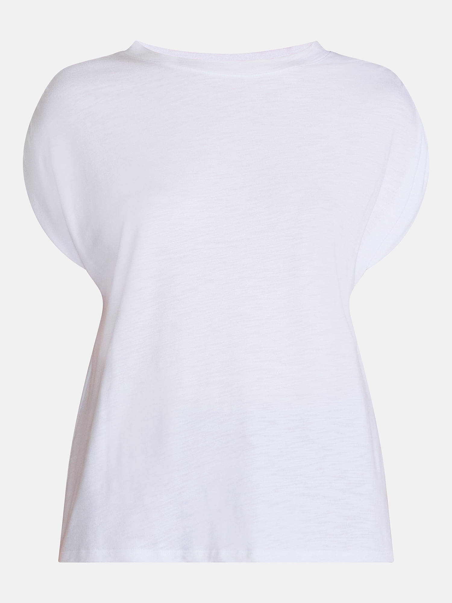 Scenario Women's and Women's Plus Shirred Shoulder Tee, Sizes XS-4X