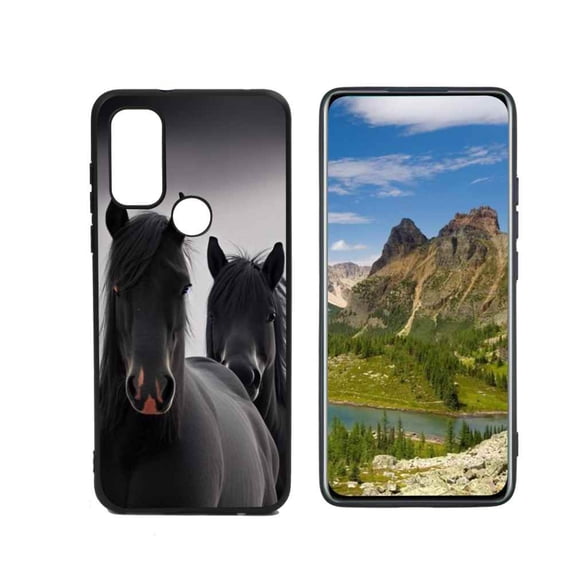 Compatible with Motorola Moto G Pure Phone Case, Horses-214 Case Silicone Protective for Teen Girl Boy Case for Motorola Moto G Pure