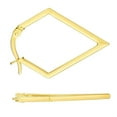 thumbnail image 5 of JewelStop 14K Gold Geometric Hoop Earrings with Polished Finish and Hinged Clasp for Women - 1.90gr, 5 of 7