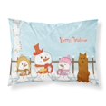 thumbnail image 1 of Caroline's Treasures Merry Christmas Carolers Karelian Bear Dog Funda de almohada estándar de tela BB2353PILLOWFASE, multicolor Caroline's Treasures BB2353PILLOWCASE, 1 of 1