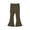 Z01-Army Green, variant on Toddler Girls School Uniform Pants Knit High Waist Flare Leg Winter Warm For Kids Korean Style Comfortable Stretchy Soft Everyday Outfit Bell Bottom Trousers Casual Retro Size 3-4T