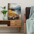 thumbnail image 5 of Serene Lake Rowboat Daisy Canvas Art Print， Perfect for Living Room， Bathroom， and Hallway Decoration., 5 of 8