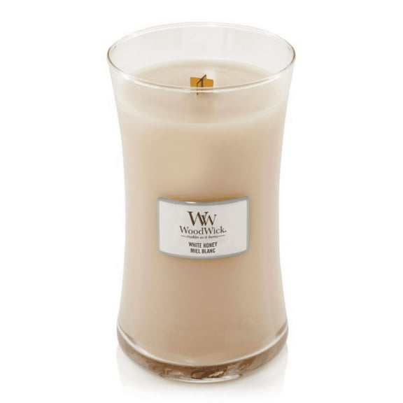 WoodWick- White Honey Large Hourglass Jar Candle