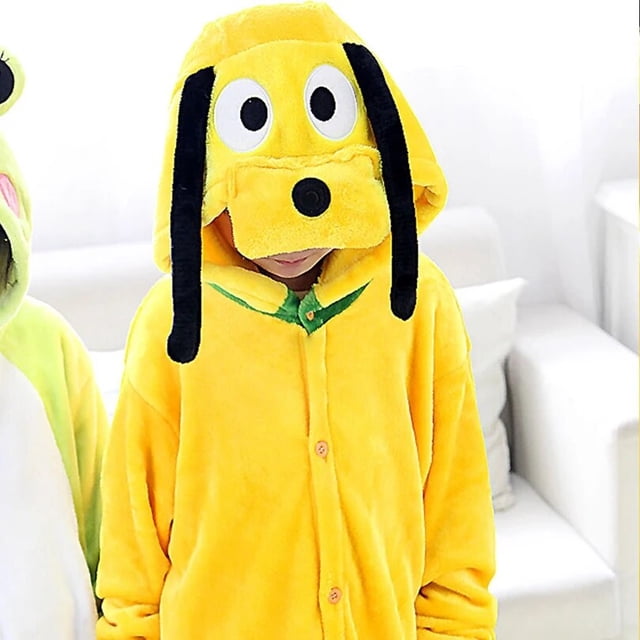 Conjunto de pijamas de franela para niños y niñas, ropa de dormir de animales, mono, disfraz de Halloween xuanjing unisex