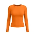 thumbnail image 7 of Diufon Long Sleeve Crop Tops for Women Crewneck Going Out Slim Fitted Basic Shirts Fall Fashion Base-Layer Shirts, 7 of 7