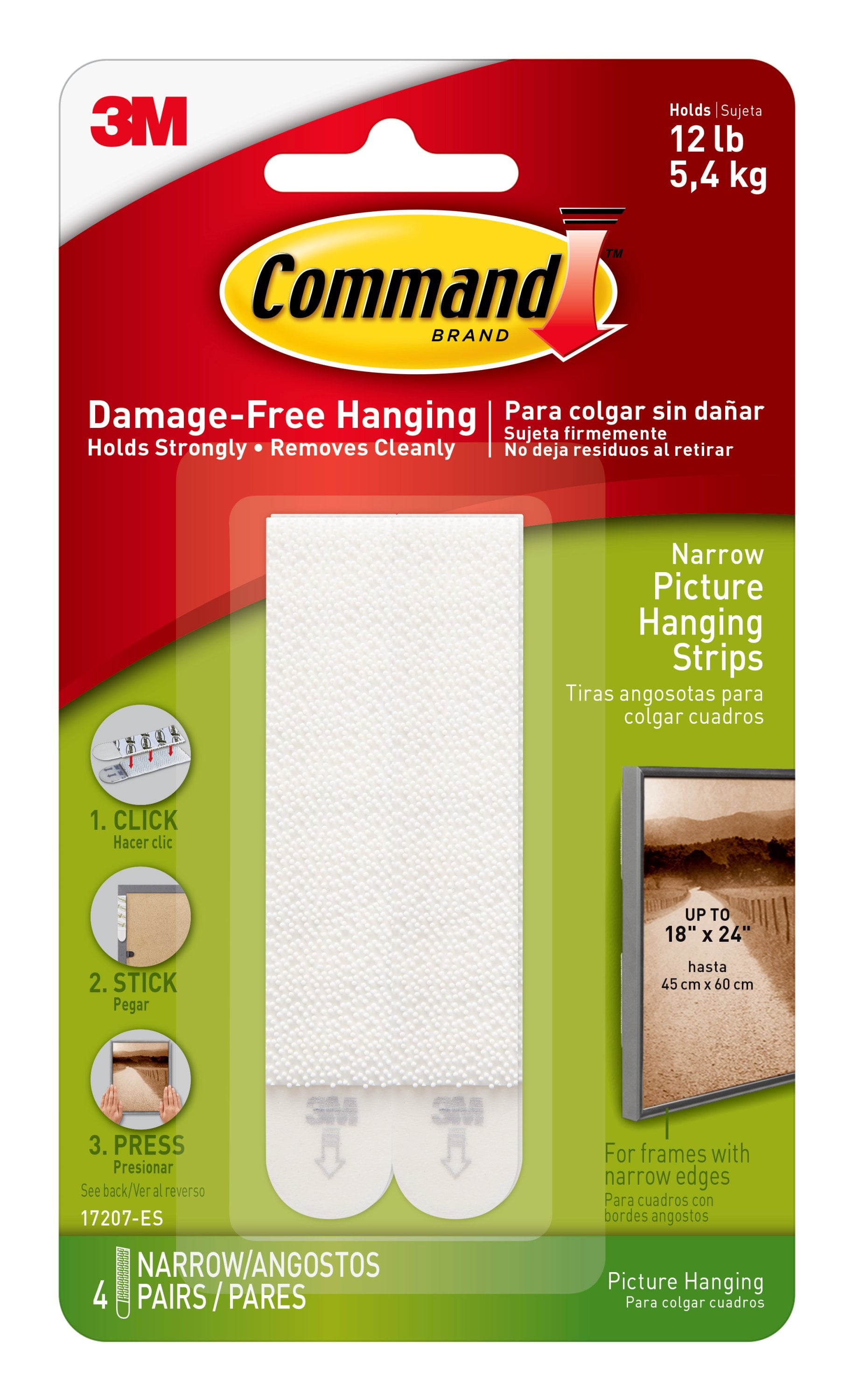 4 pairs Command Narrow Picture Hanging Strips 2 4 pairs Command Narrow Picture Hanging Strips 2
