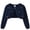 Dark Blue, variant on Kids Girls Bolero Sweater Shrug, Long Sleeve Open Front Knit Cardigan for School, Party and Everyday Wear
