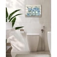 thumbnail image 4 of Farmhouse Bathroom Decor Wall Art Blue Flower Pictures Wall Decor Relax Soak Unwind Bathroom Sign Canvas Painting Prints Artwork Home Decorations Framed for Bedroom 12inx16in, 4 of 6