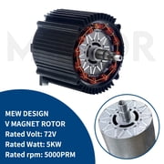 Kunray KR5V 72V 5000W Electric Brushless Motor Kit for Electric Motorcycle Dirt Bike with 100A BLDC Controller Half Twist Throttle #35 Chain