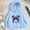 Blue, variant on SGFCWSX Fleece Hoodies for Girls Fashion Print Sweatshirt Kids Thermal Sweatshirts Black Size 6 Years