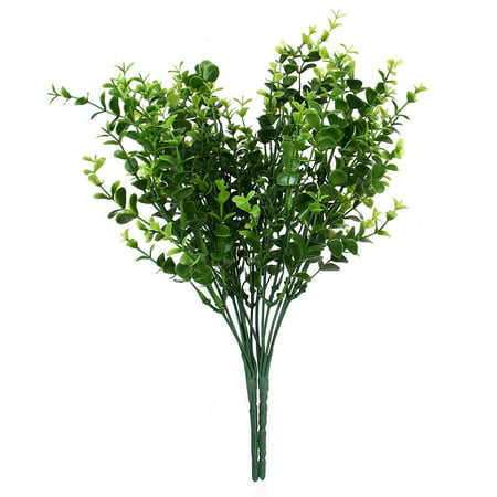 Outgeek 5Pcs Green Artificial Plants Decorative Artificial Eucalyptus Fake Plant Art Decorations for Home Living Room Bedroom Garden Office (Best Plants For Living Room)