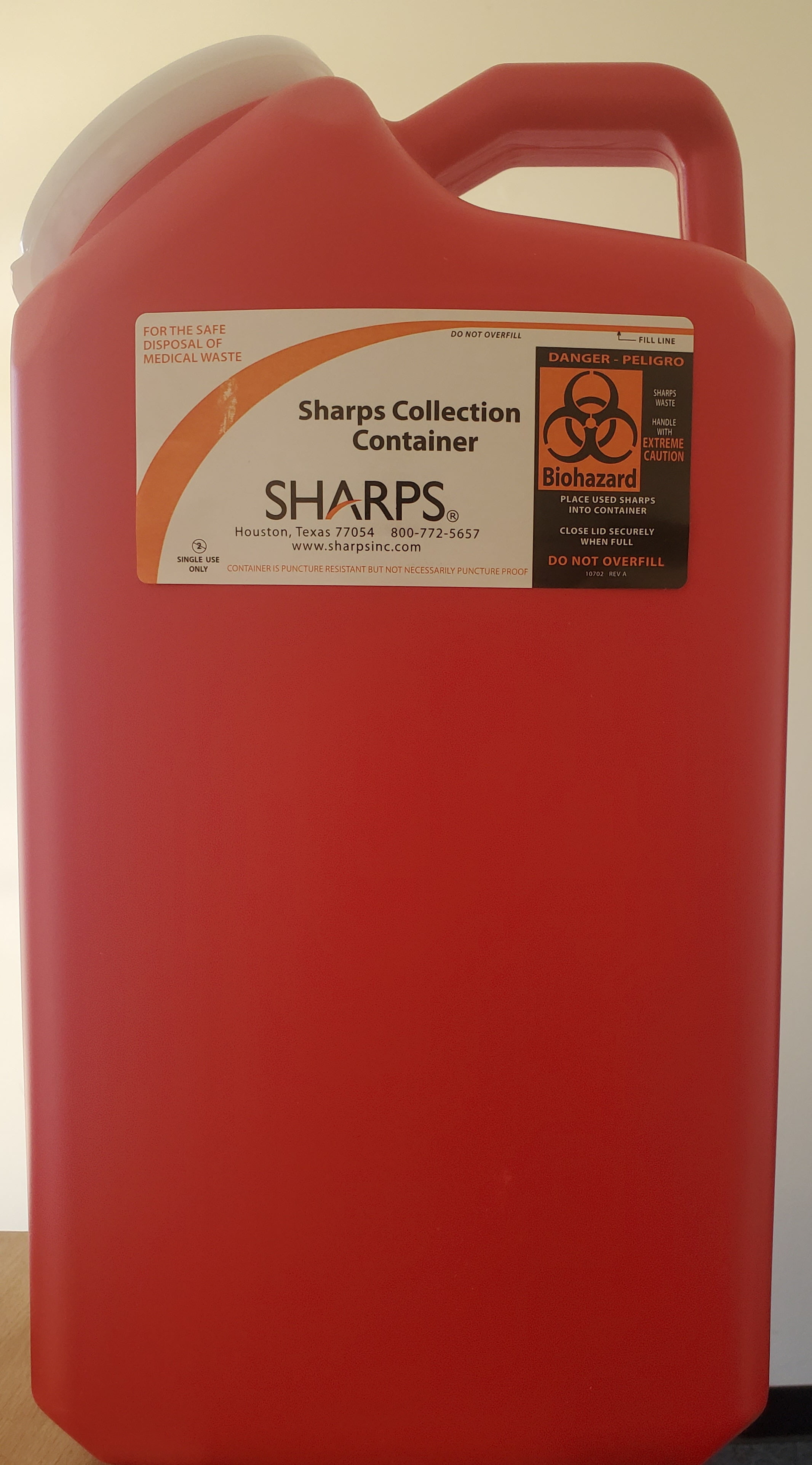 SHARPS COLLECTION CONTAINER 2GAL