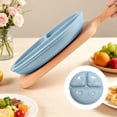 thumbnail image 5 of Leodye 1PCS 3-Compartment Suction Plate , Divided Portion Layout, Microwave Dishwasher Safe Plate for Picky Eater -7.67*7.67in, 5 of 6