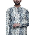 thumbnail image 3 of Atasi Designer Kurta Pajama For Men Printed Angrakha Kurta Set Summer Clothing, 3 of 3