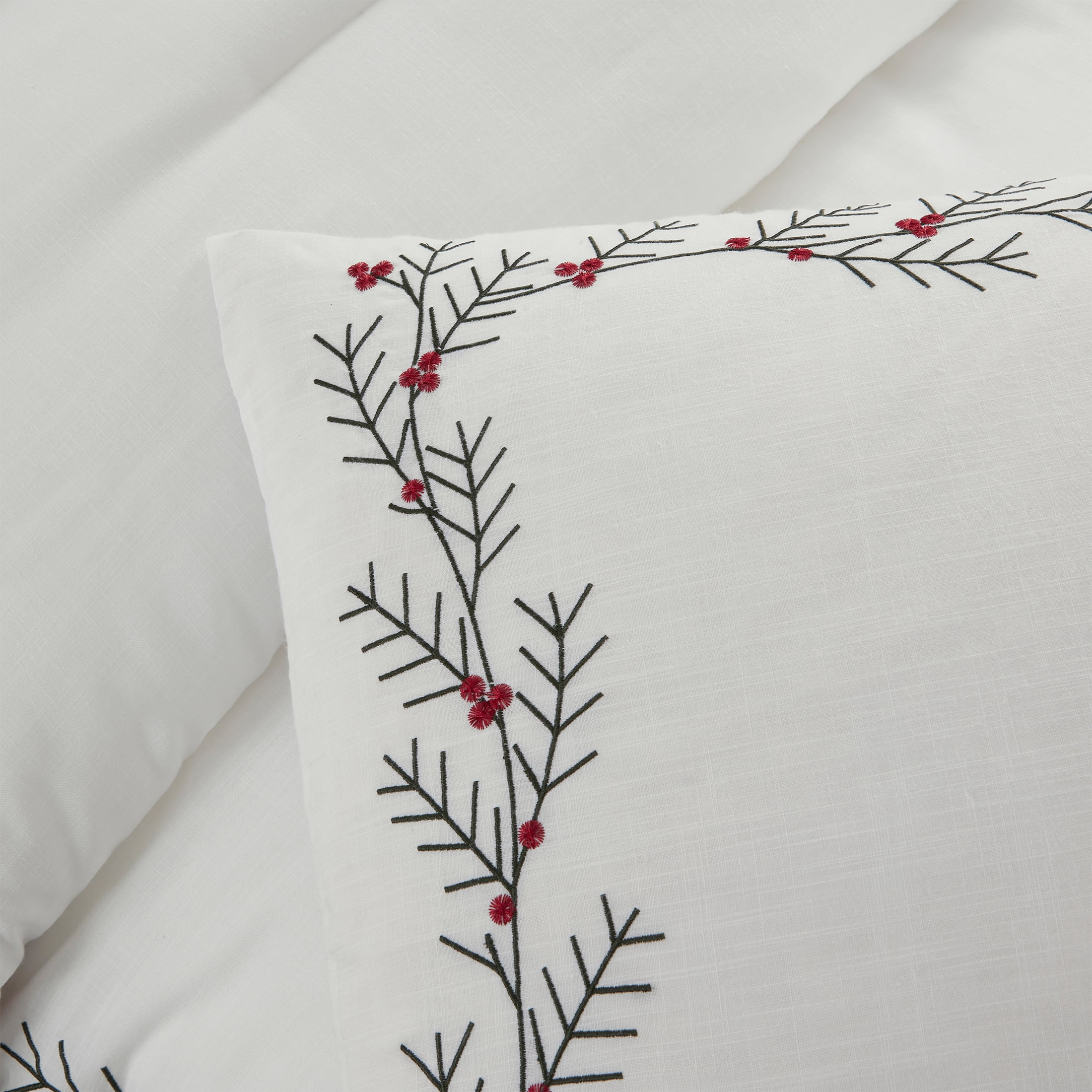 My Texas House Conroe 5-Piece Multicolor Embroidered Mistletoe Comforter Set, King