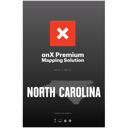 North Carolina Hunting Maps: onX Hunt Chip for Garmin GPS - Public & Private Land Ownership - Game Management Units - Includes Premium Membership for onX Hunting App for iPhone, Android &