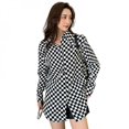 thumbnail image 1 of Spdoo Women Plaid Shirt Long Sleeve Turn-down Collar Long Button down Casual Blouse Tops Stylish Loose Shirts Tunic Blouse S, 1 of 5