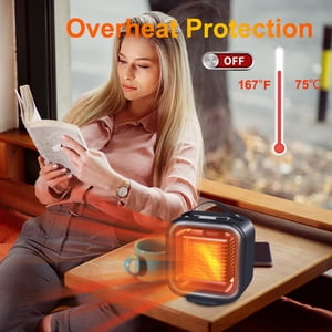 TIMIFIS Space Heater Home Essentials Desktop Heater Ceramic Quick Heat Heater Small Household Mute Heating And Dual-use
