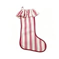 thumbnail image 2 of YingYouFu Christmas Red and White Stripe Stockings with Ruffled Cuff , Xmas Large Hanging Stockings Decorations for Christmas Tree Fireplace Family Holiday Party Decor, 2 of 7