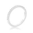 thumbnail image 1 of Jgoodin R08533R-C01-05 Womens 0.11 CT Cubic Zirconia Rhodium Plated Classic Band Ring with Round Cut Cubic Zirconia in A Pave Setting in Silvertone - Size 5, 1 of 1