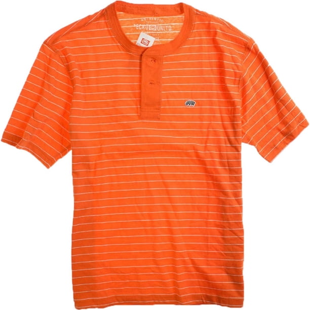Ecko Unltd. Camiseta henley Captain Jack Stripe para hombre, naranja, extragrande