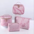 thumbnail image 3 of Portable Marbling Waterproof Wash Bag Outdoor Storage Bag Toiletries Bag Cosmetic Bag Makeup Bag Cosmetic Container BLACK A, 3 of 8