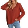 thumbnail image 1 of PMUYBHF Chandail Femme Saint-Valentin Automne Hiver Décontracté Confortable Mode Col en V Manches Longues Tricoté TG, 1 of 9