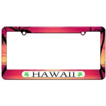 Hawaii Love, Turtle, Hibiscus License Plate Tag Frame, Multiple Colors